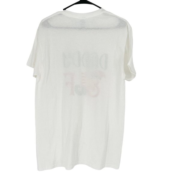 Delta Pro Weight T-shirt Medium White Daddy Elf Christmas Short Sleeve NEW - Picture 3 of 7